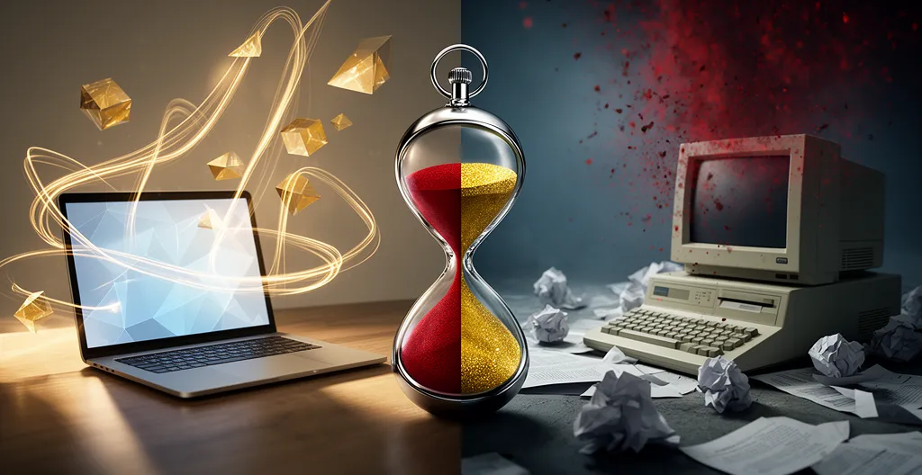 Illustration métaphorique de la vitesse et de la conversion sur le web