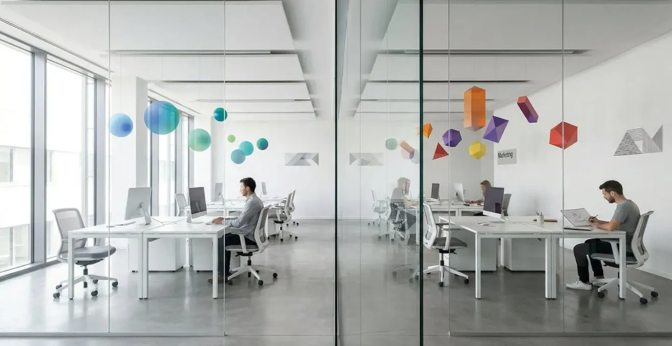 Représentation visuelle des données client fragmentées entre les silos du service client et du marketing.